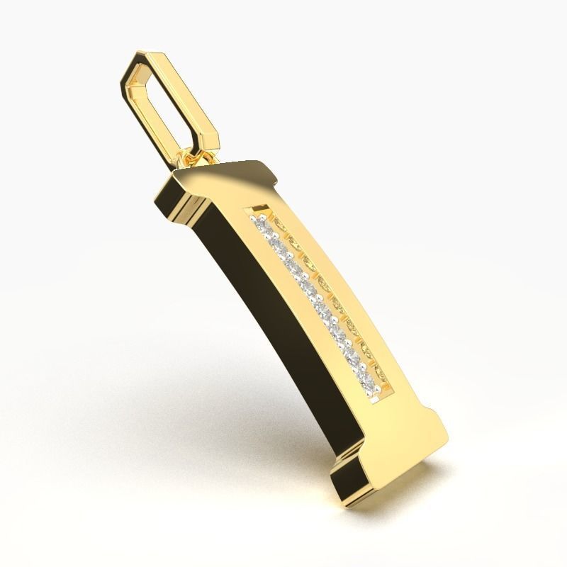 I SCRIPT DIAMOND PENDANT 3D print model_2