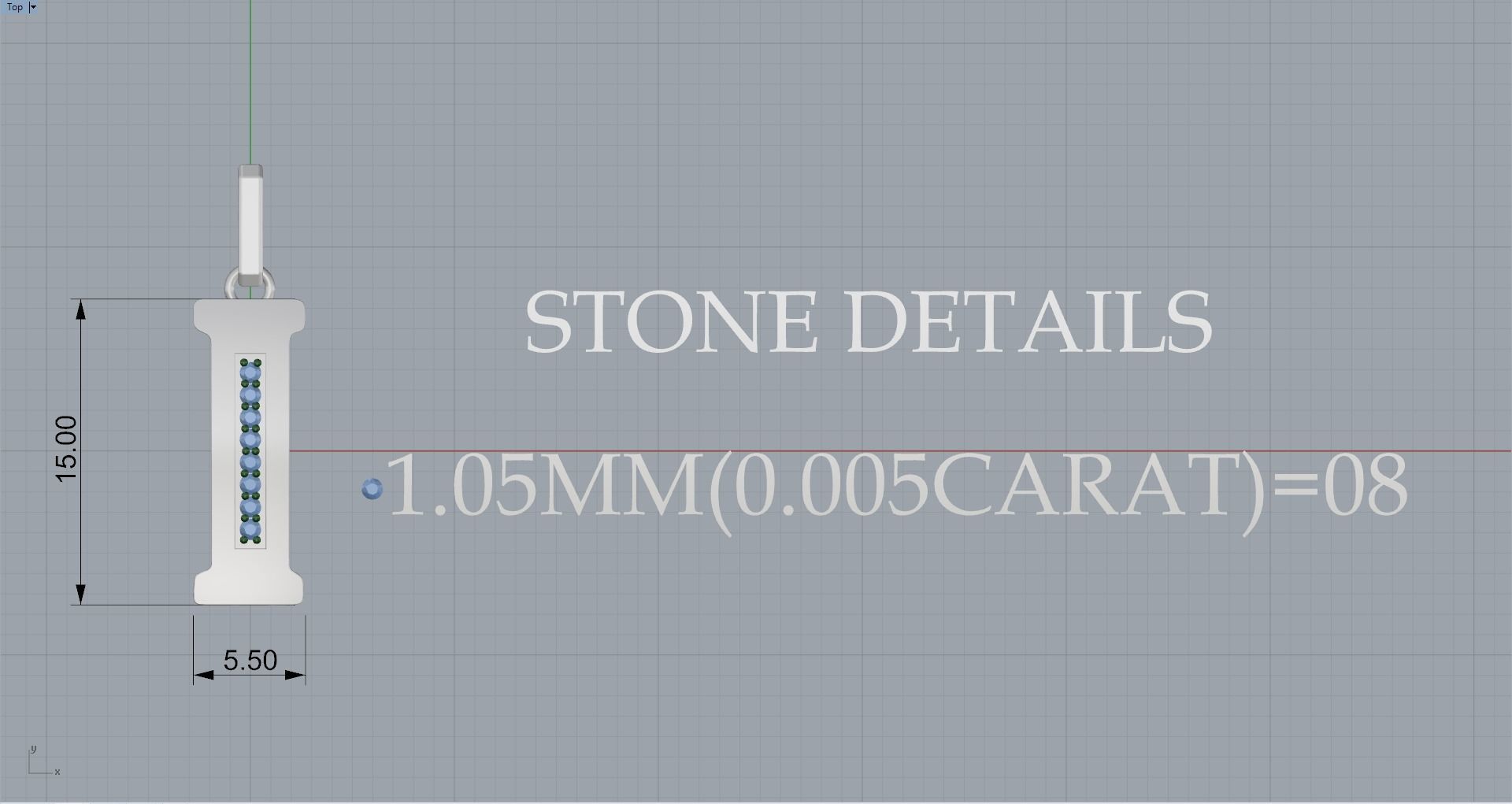I SCRIPT DIAMOND PENDANT 3D print model_8