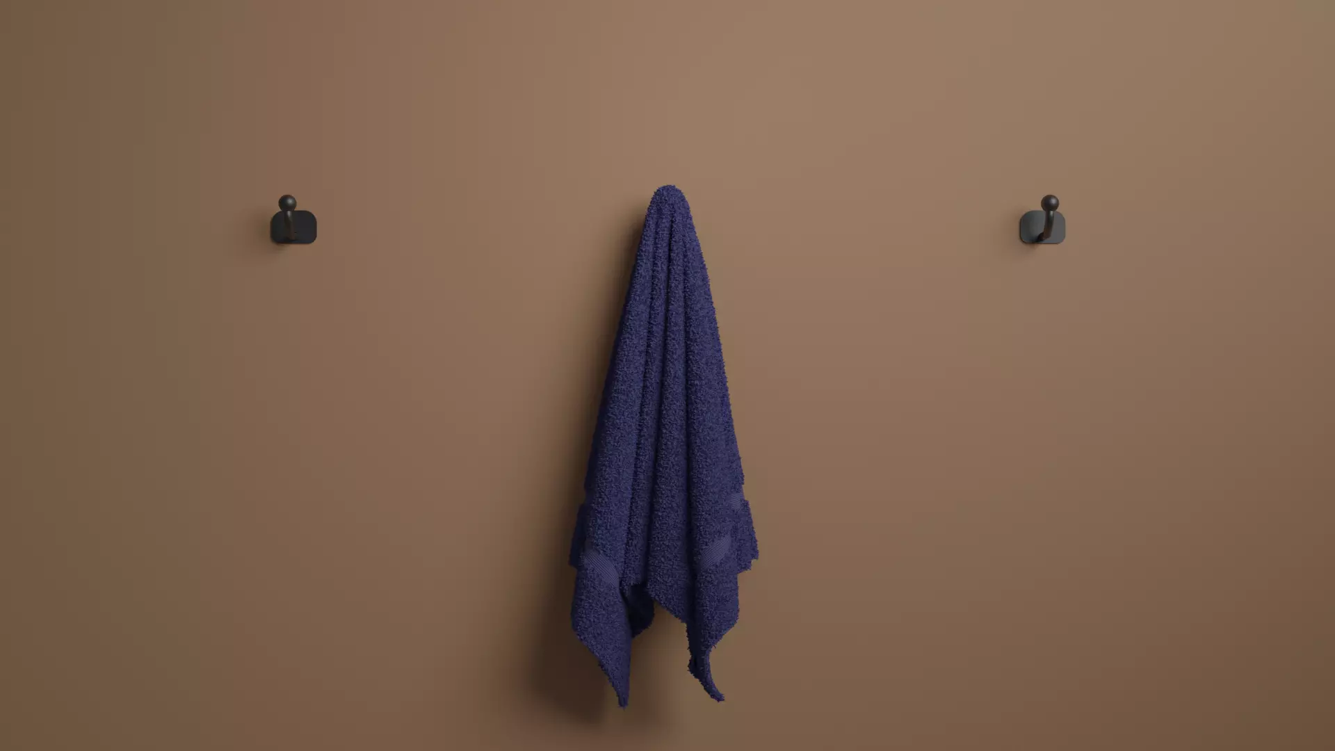 Towel hanging on wall 3D model_0