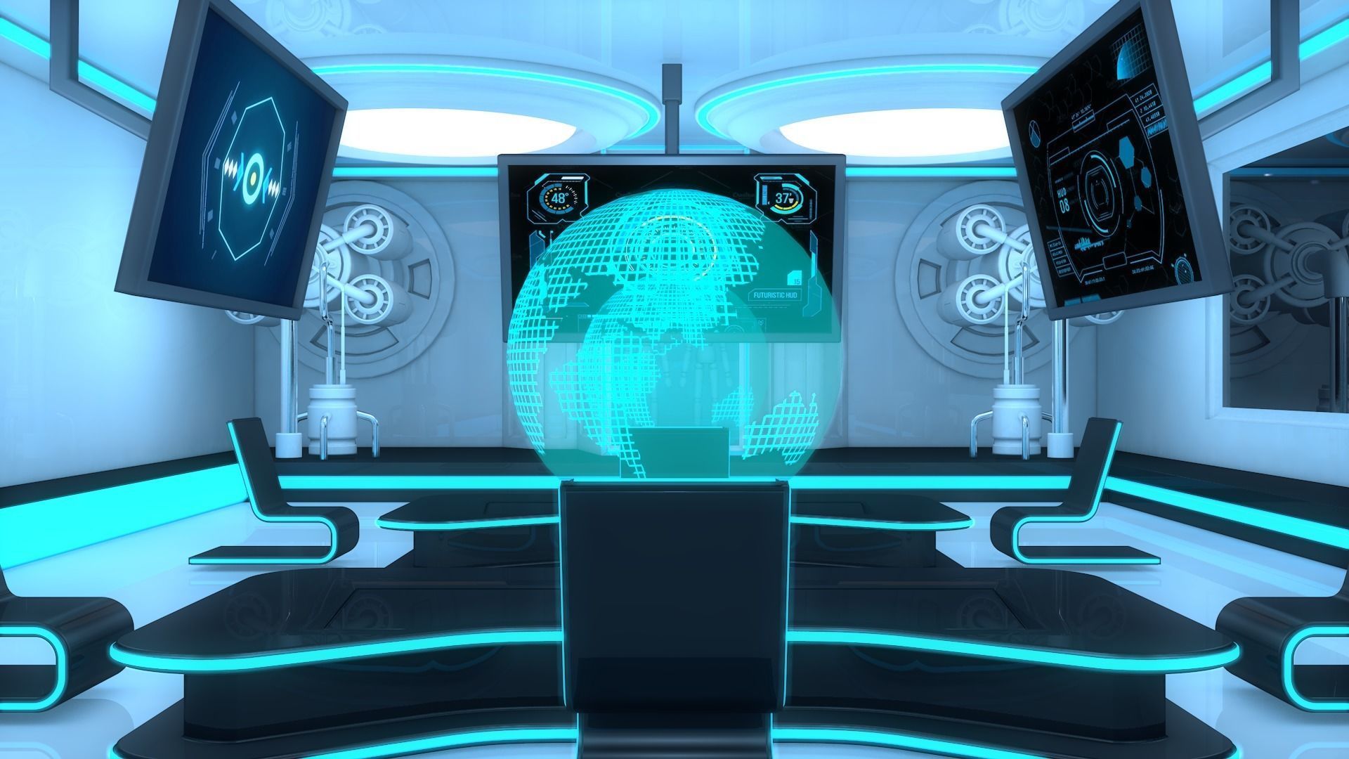 Sci Fi Room 3D model_1