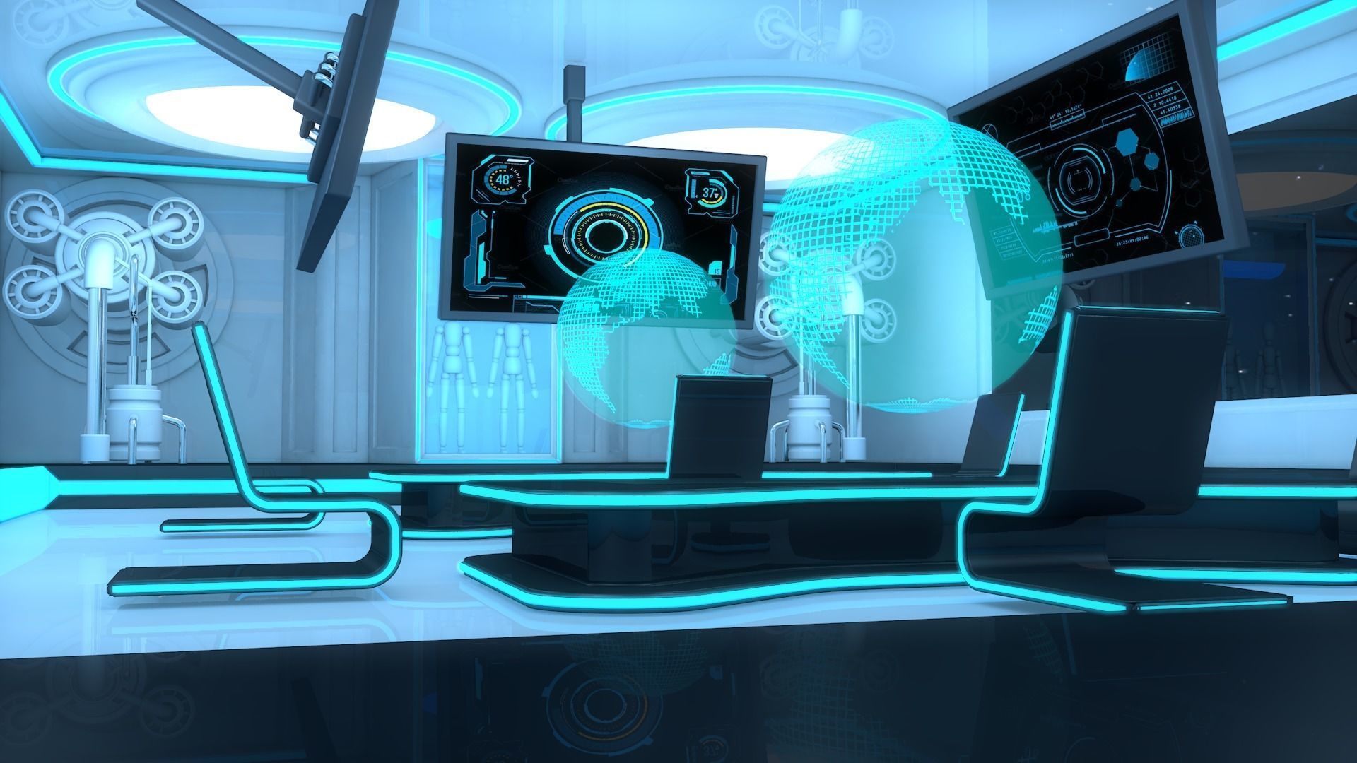 Sci Fi Room 3D model_5