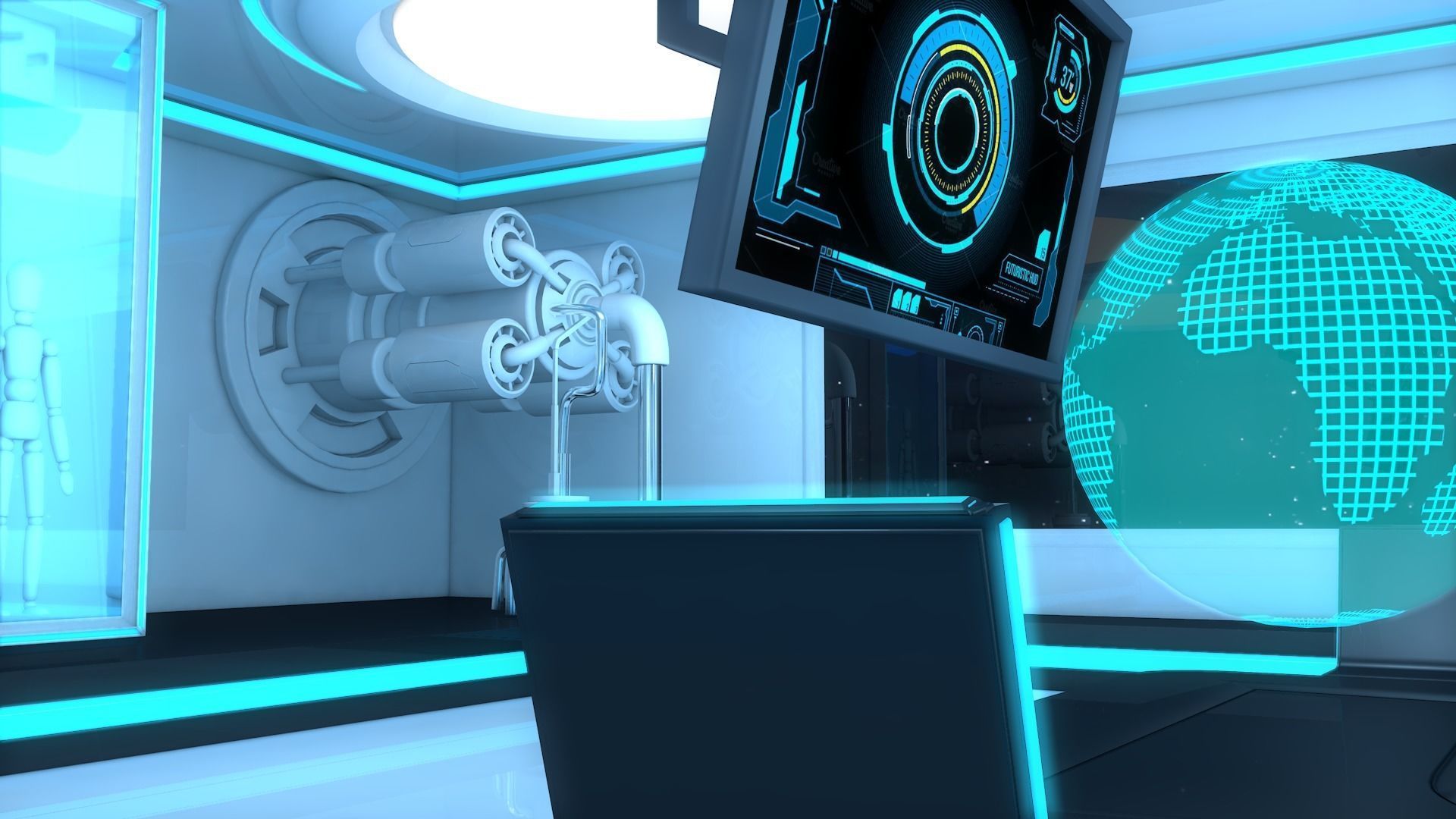 Sci Fi Room 3D model_3