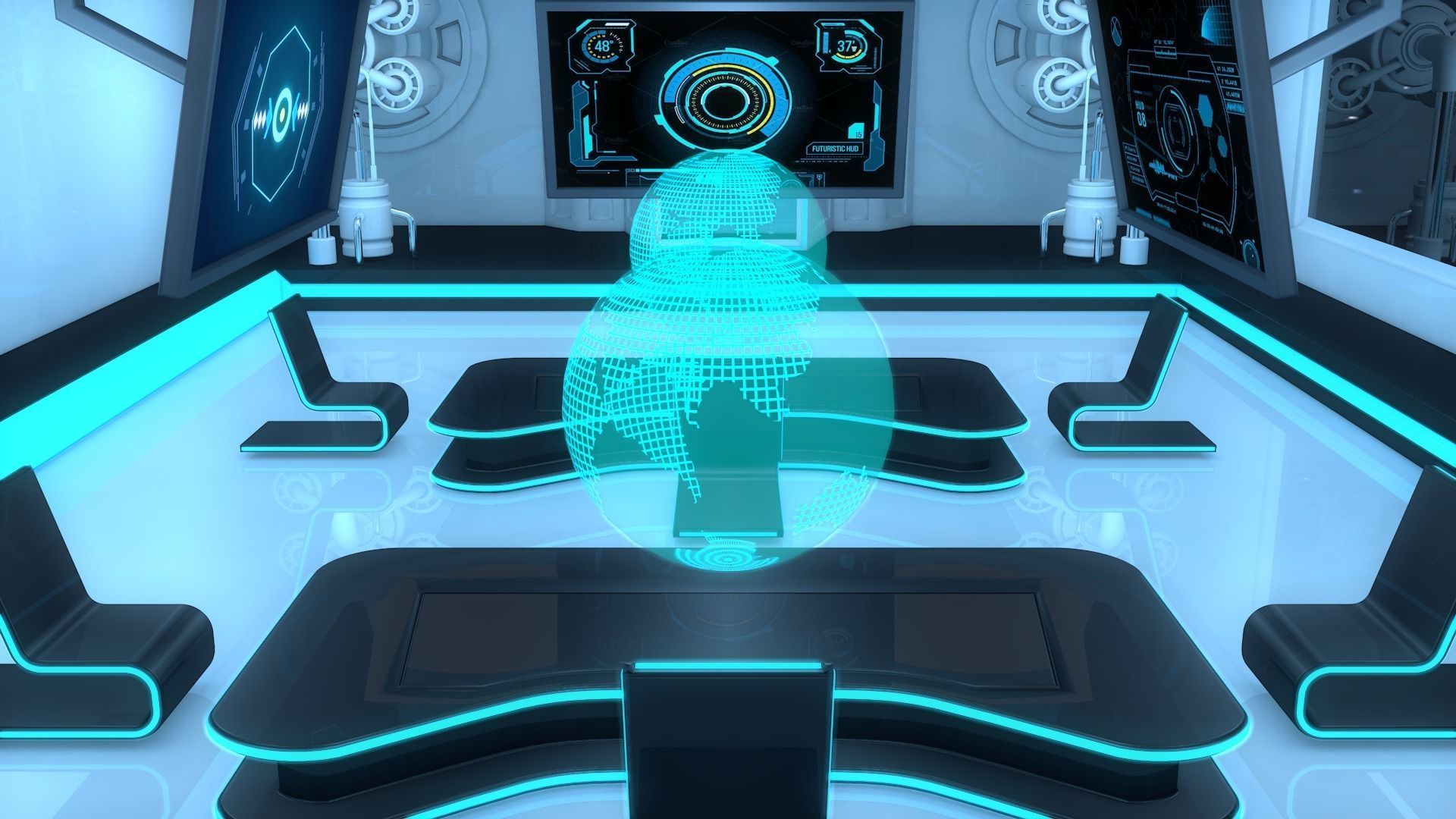 Sci Fi Room 3D model_2