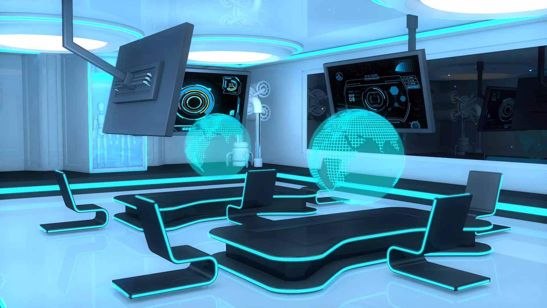 Sci Fi Room 3D model_0