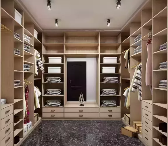 Wardrobe walk in closet design