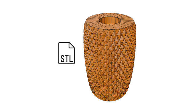Stl file of Straw topper D4 knurling pattern for 3d printing 3D print model