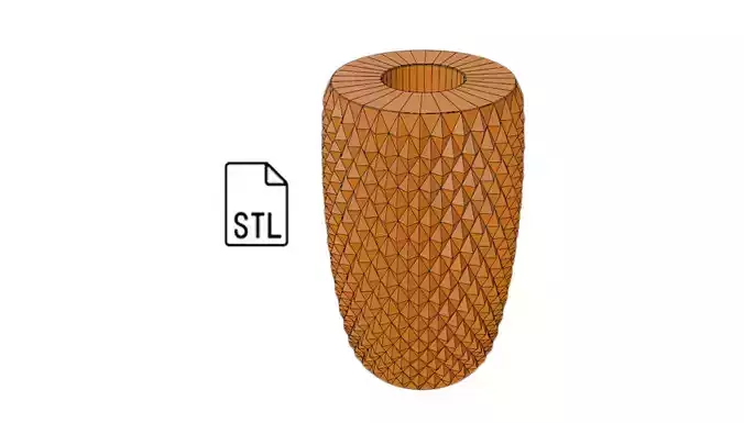 Stl file of Straw topper D4 knurling pattern for 3d printing 3D print model