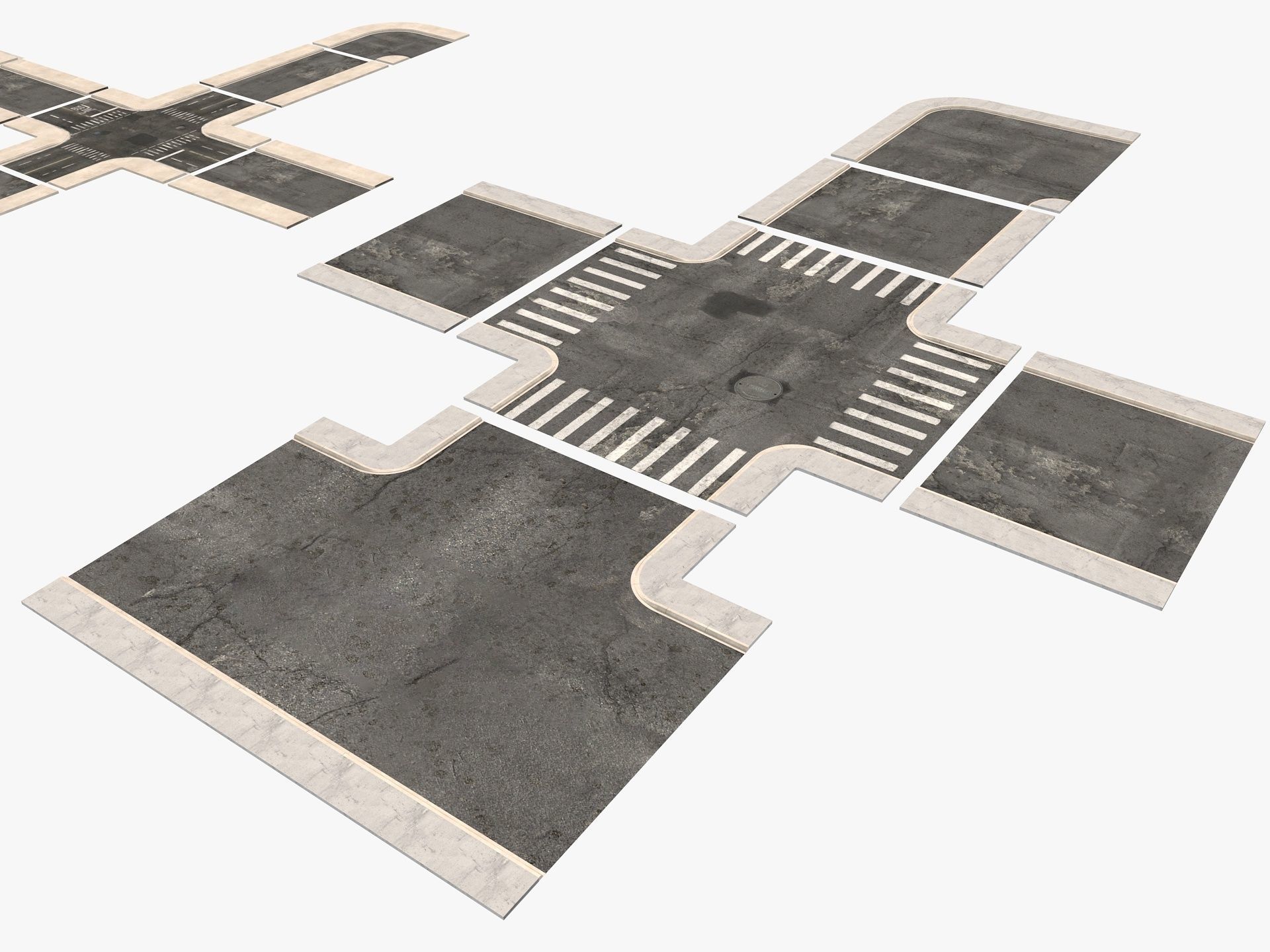 Road Street Collection 2 3D model_7