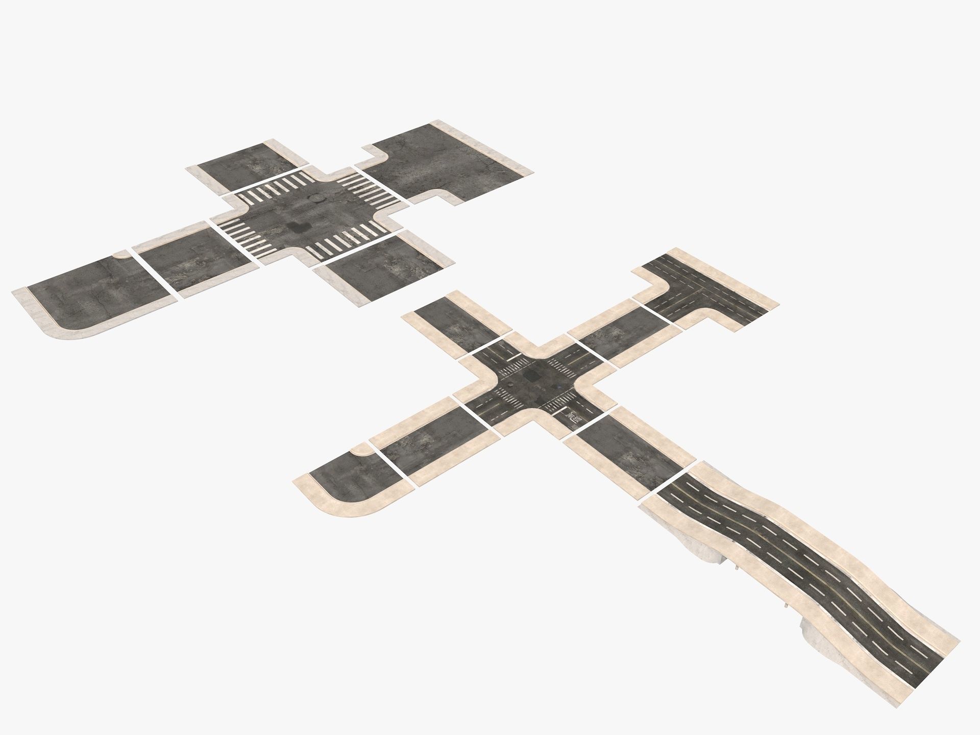 Road Street Collection 2 3D model_1