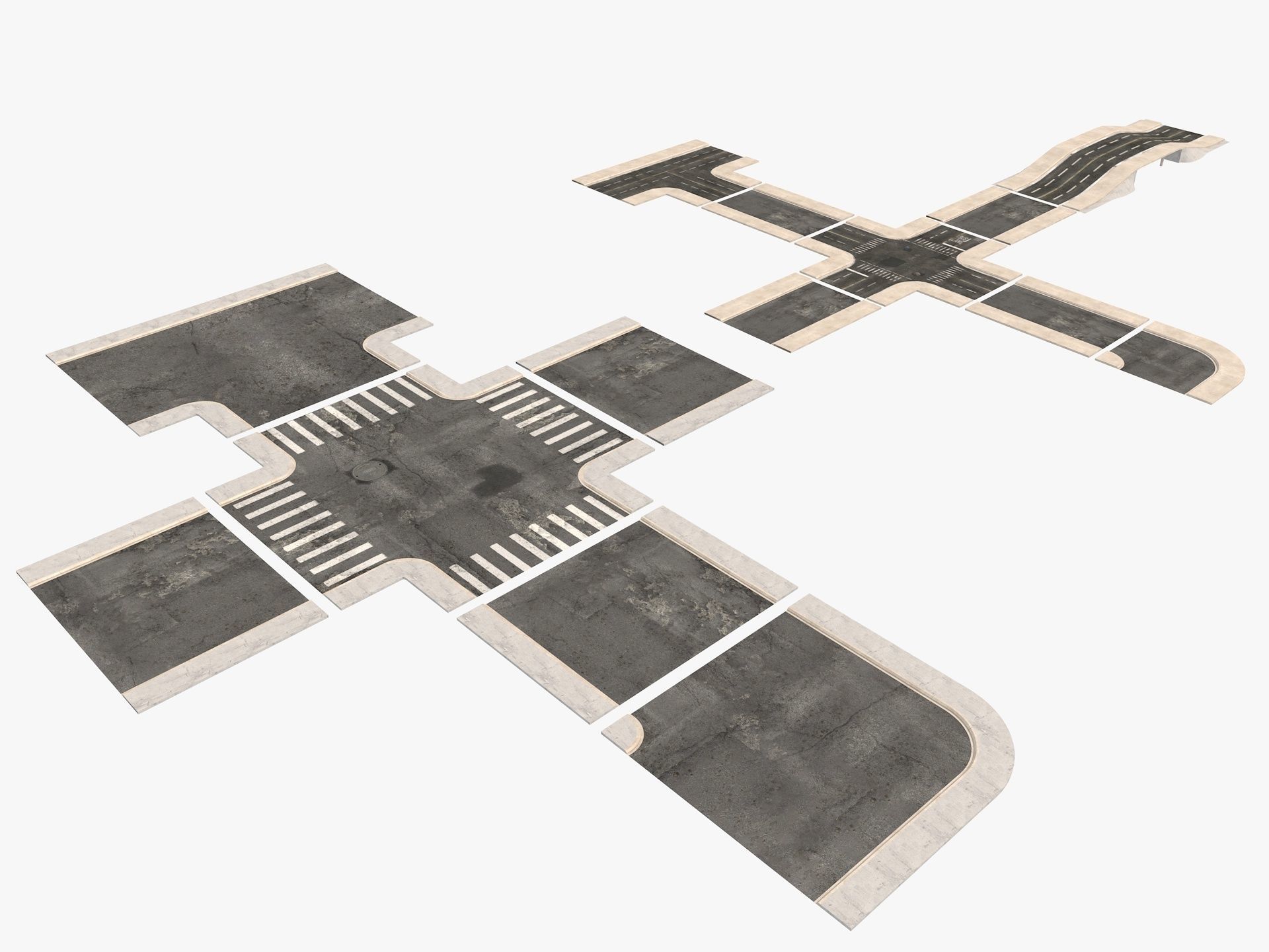 Road Street Collection 2 3D model_3