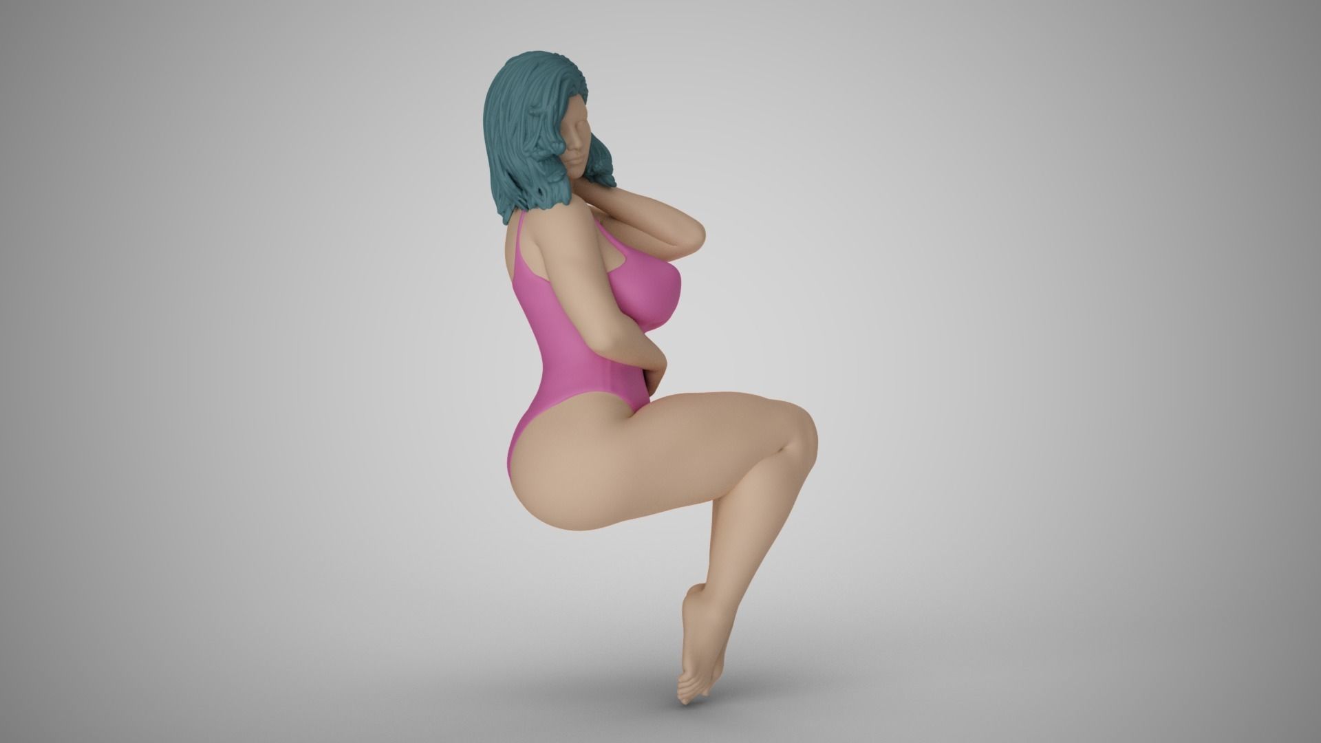 Docile Girl 3D print model_4