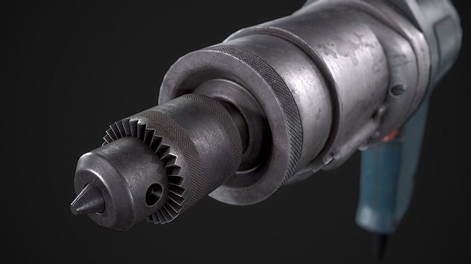 Drill Machine Low-poly 3D model