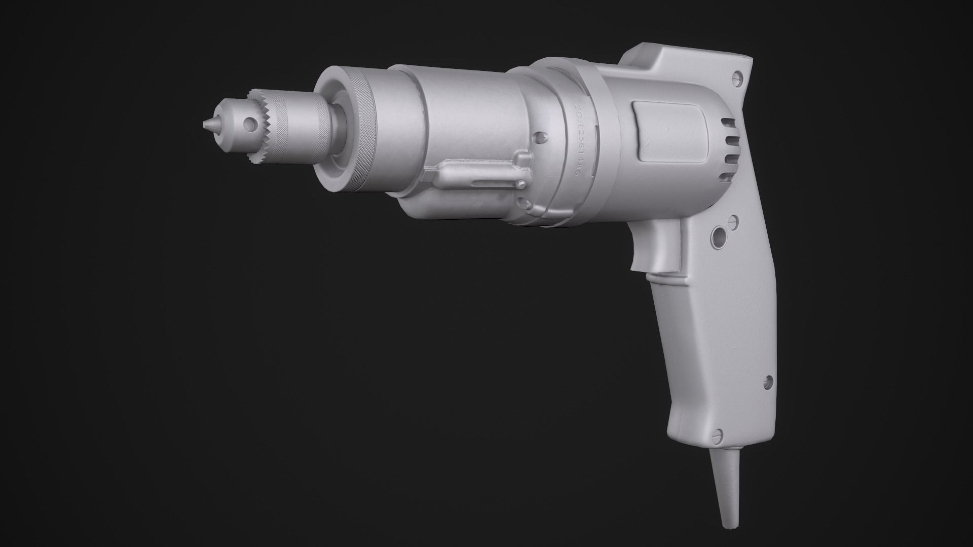 Drill Machine Low-poly 3D model_8