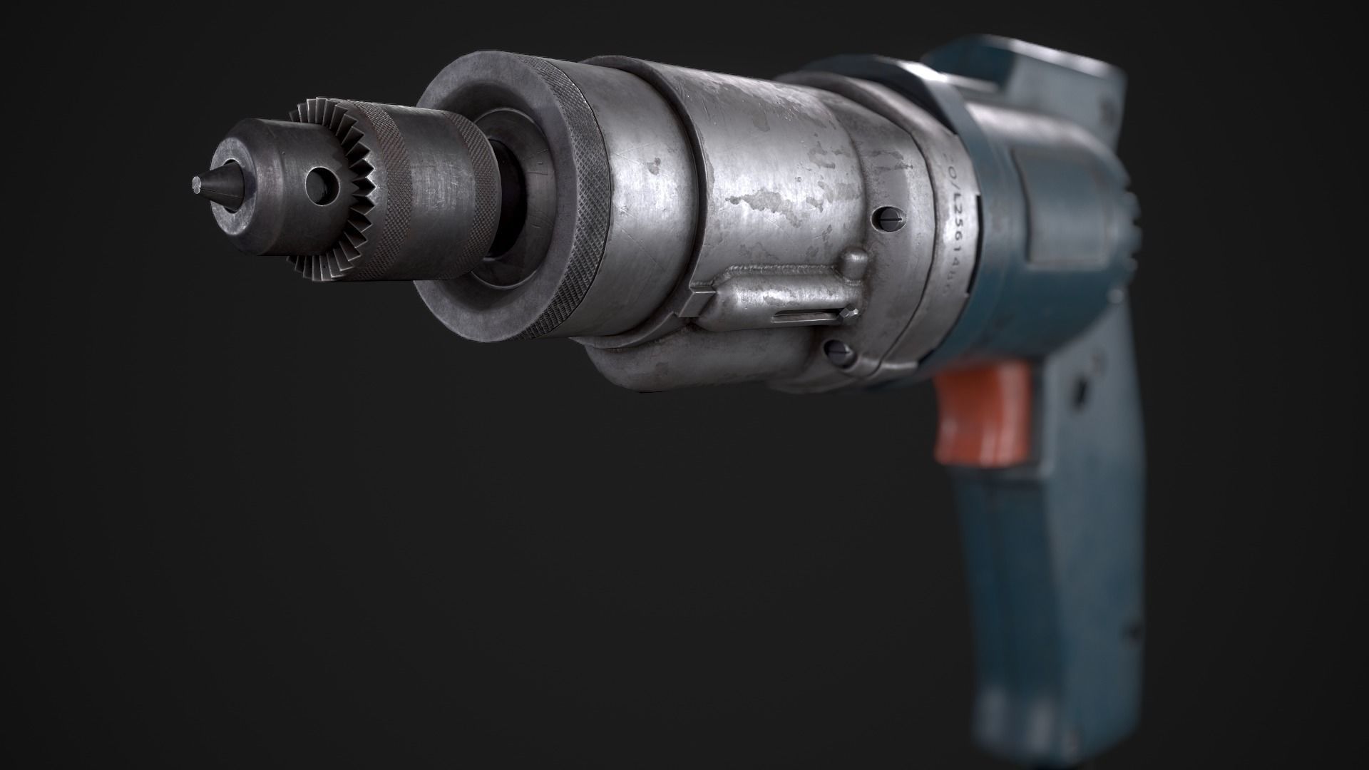 Drill Machine Low-poly 3D model_2