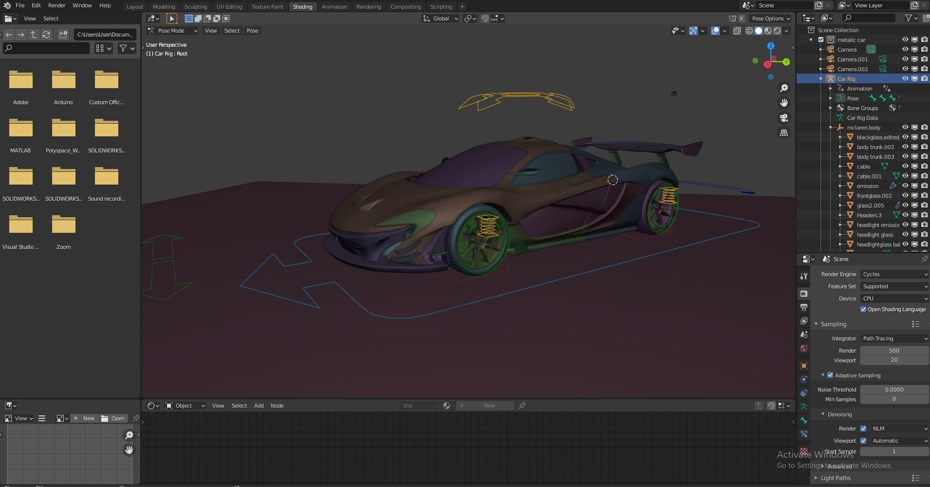 Mclaren p1 GTR with parking lot Low-poly 3D model_11