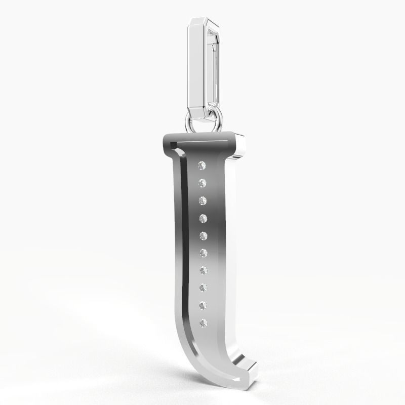 J  SCRIPT DIAMOND PENDANT 3D print model_10