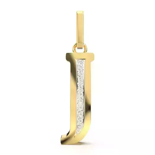 J  SCRIPT DIAMOND PENDANT 3D print model