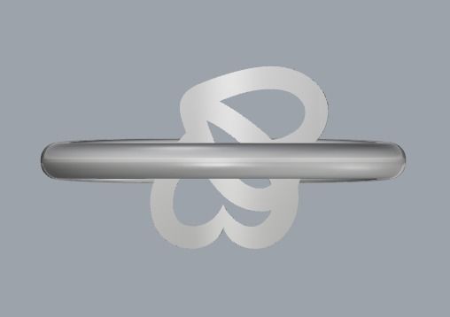 Sterling Silver Double Heart Ring Jewelry 3D print model_8