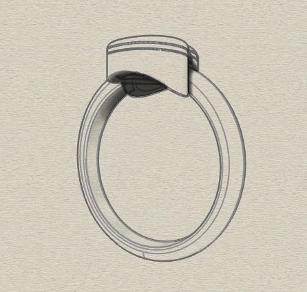 Sterling Silver Double Heart Ring Jewelry 3D print model_22