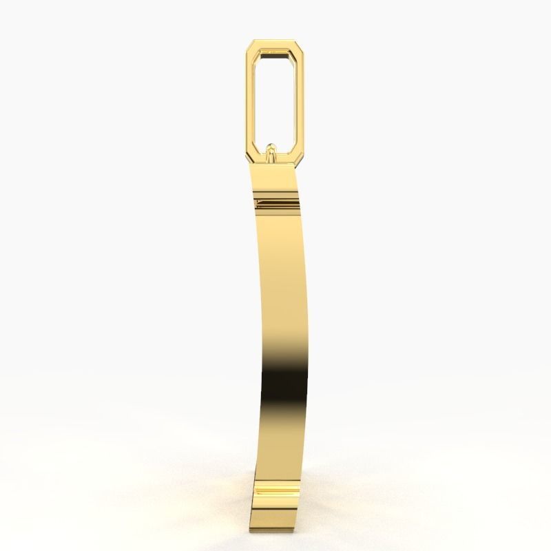 K  SCRIPT DIAMOND PENDANT 3D print model_4