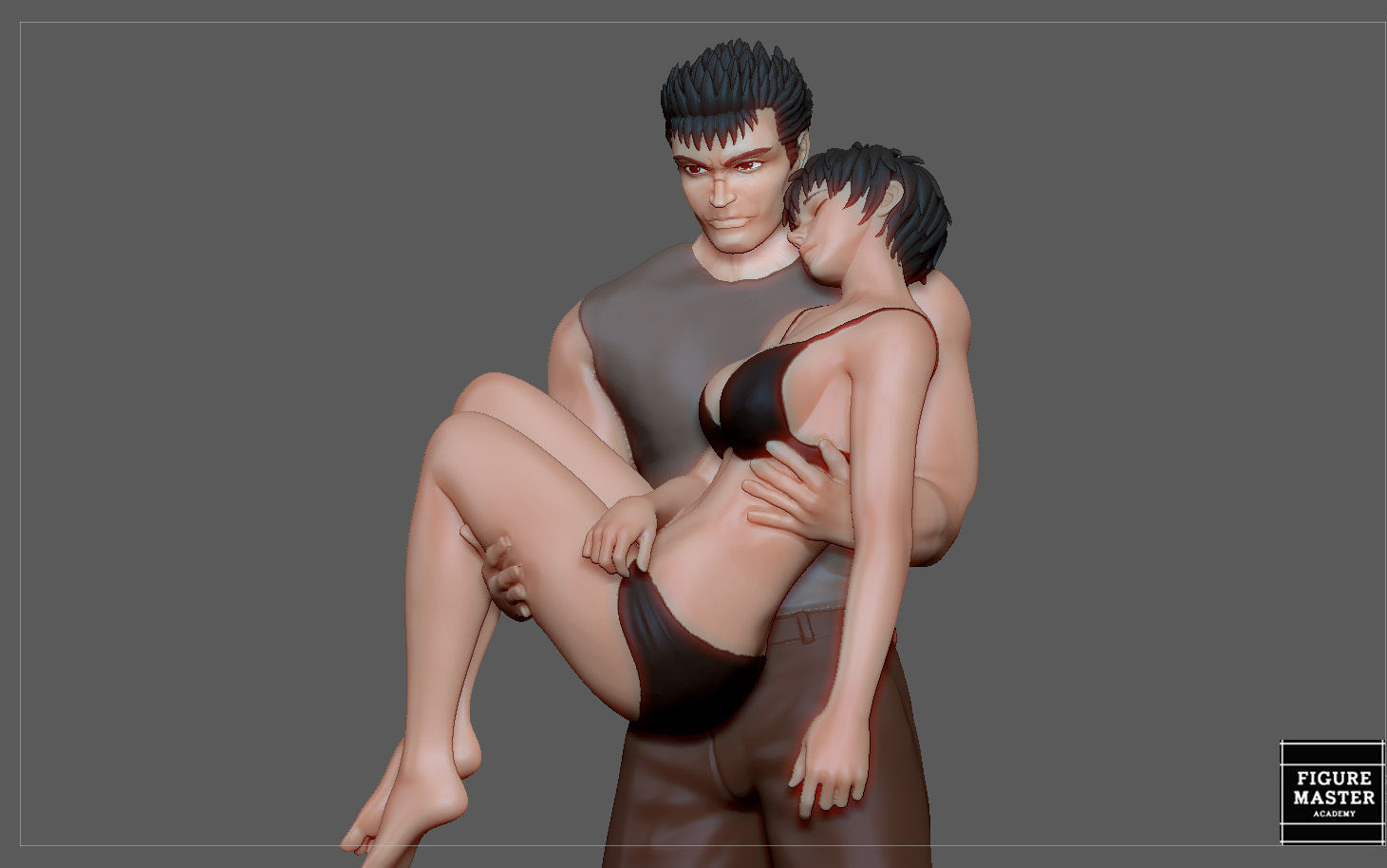 BERSERK GUTS CASCA FANTASY ANIME SWORD CHARACTER 3D print model_19