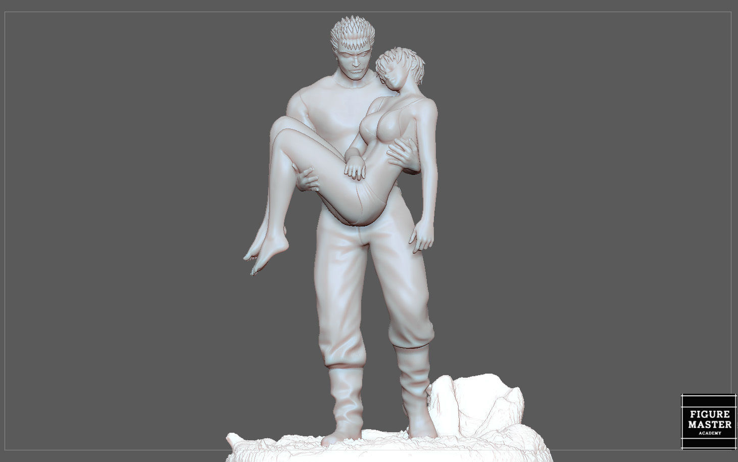 BERSERK GUTS CASCA FANTASY ANIME SWORD CHARACTER 3D print model_20