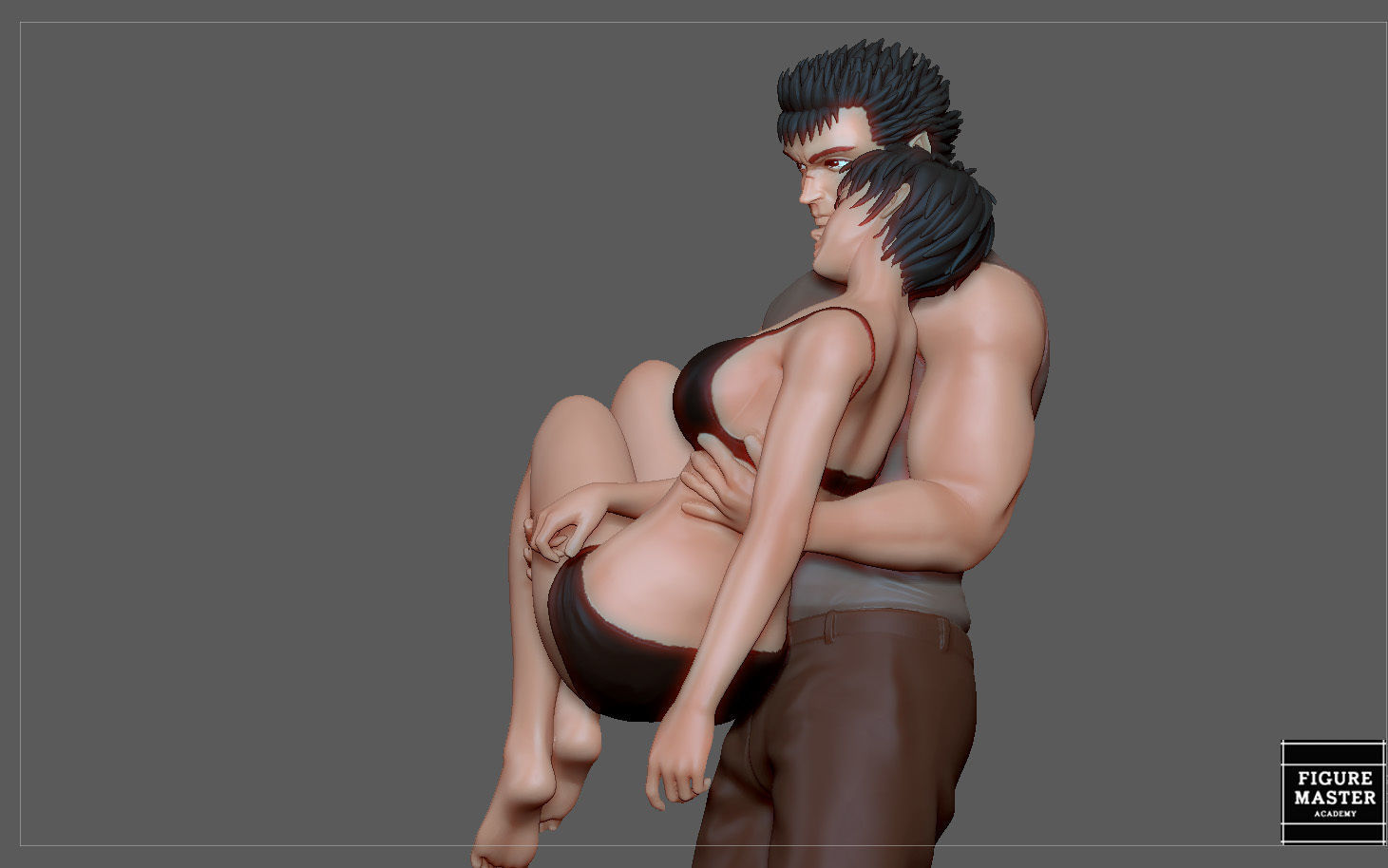 BERSERK GUTS CASCA FANTASY ANIME SWORD CHARACTER 3D print model_7