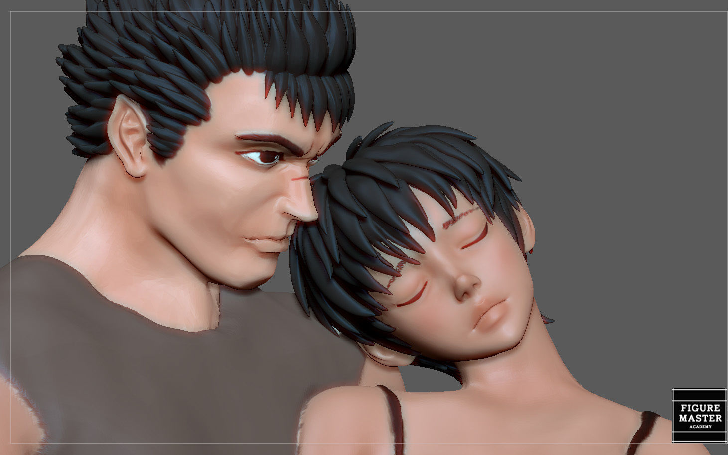 BERSERK GUTS CASCA FANTASY ANIME SWORD CHARACTER 3D print model_5