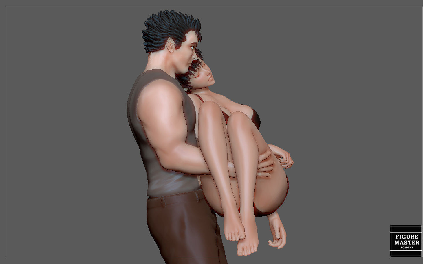 BERSERK GUTS CASCA FANTASY ANIME SWORD CHARACTER 3D print model_8