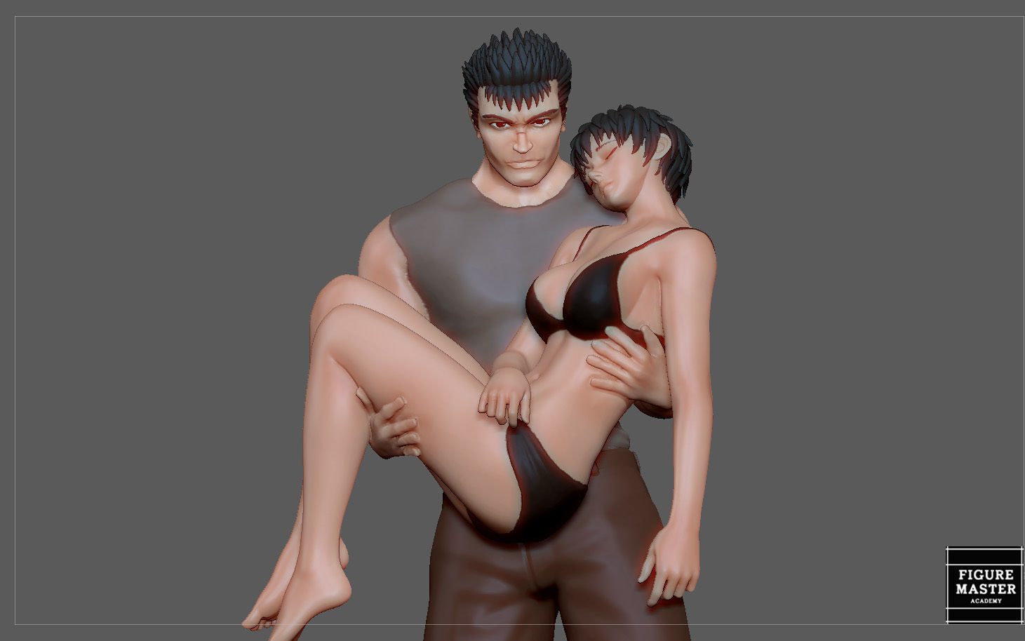 BERSERK GUTS CASCA FANTASY ANIME SWORD CHARACTER 3D print model_18