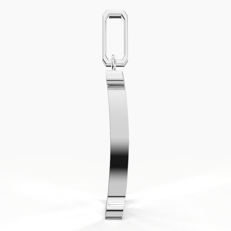 L  SCRIPT DIAMOND PENDANT 3D print model_13