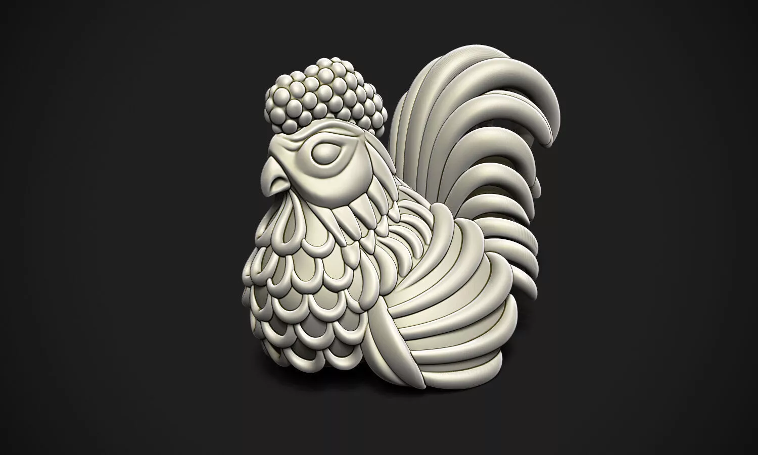 Rooster angel wing 3D print model