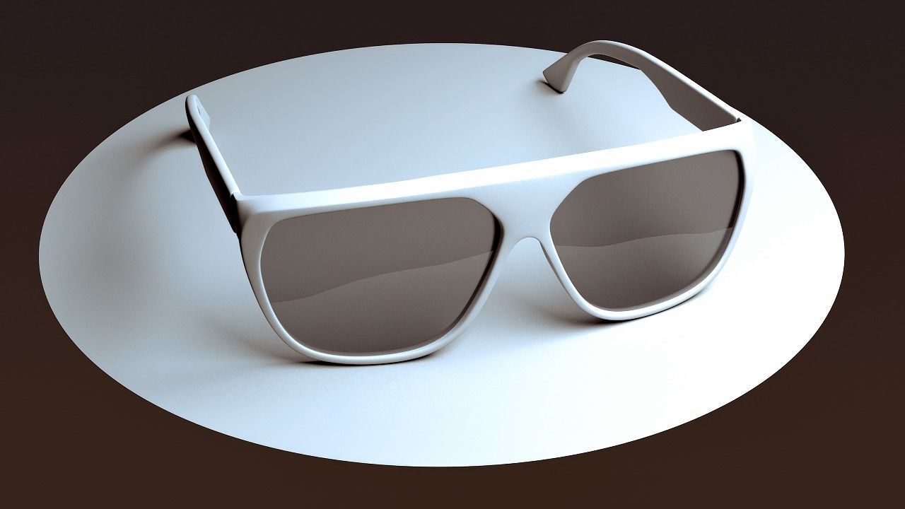RayBan Scuderia Ferrari collection low poly sunglasses 3D model Low-poly 3D model_3