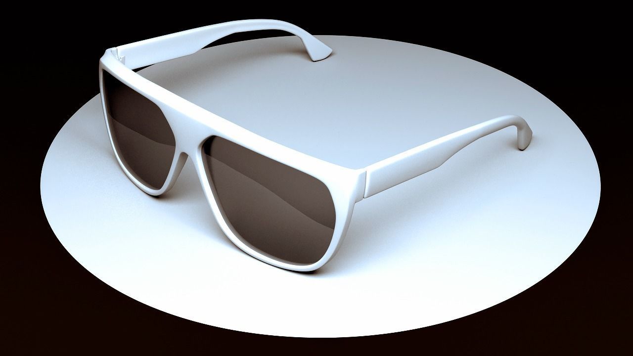 RayBan Scuderia Ferrari collection low poly sunglasses 3D model Low-poly 3D model_2