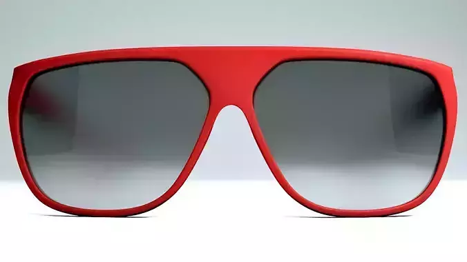 RayBan Scuderia Ferrari collection low poly sunglasses 3D model Low-poly 3D model