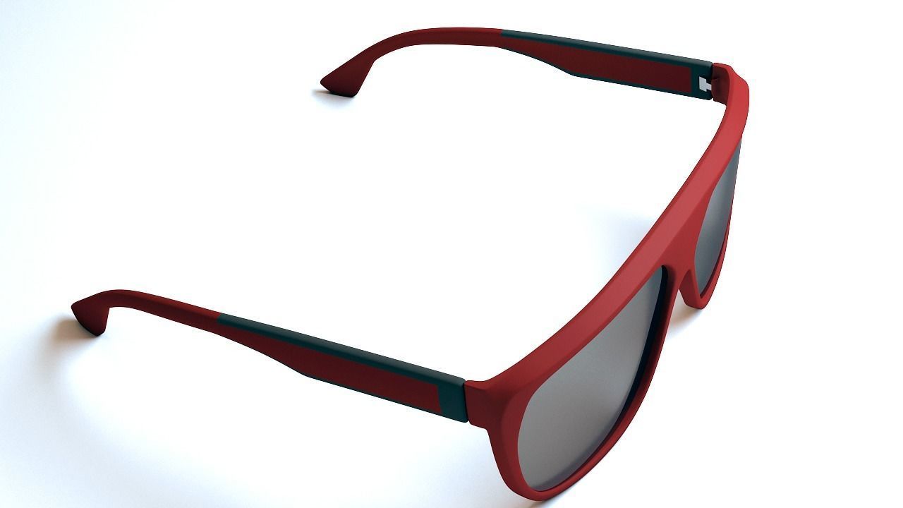 RayBan Scuderia Ferrari collection low poly sunglasses 3D model Low-poly 3D model_23