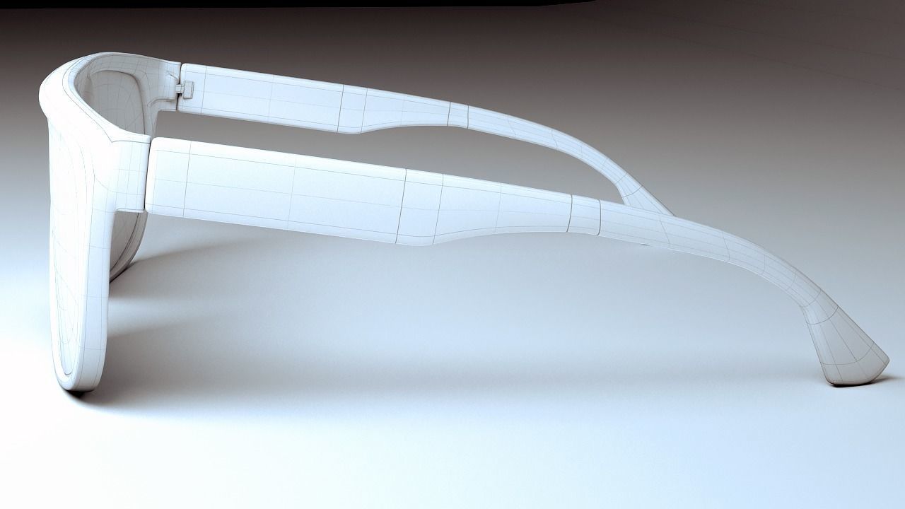 RayBan Scuderia Ferrari collection low poly sunglasses 3D model Low-poly 3D model_7