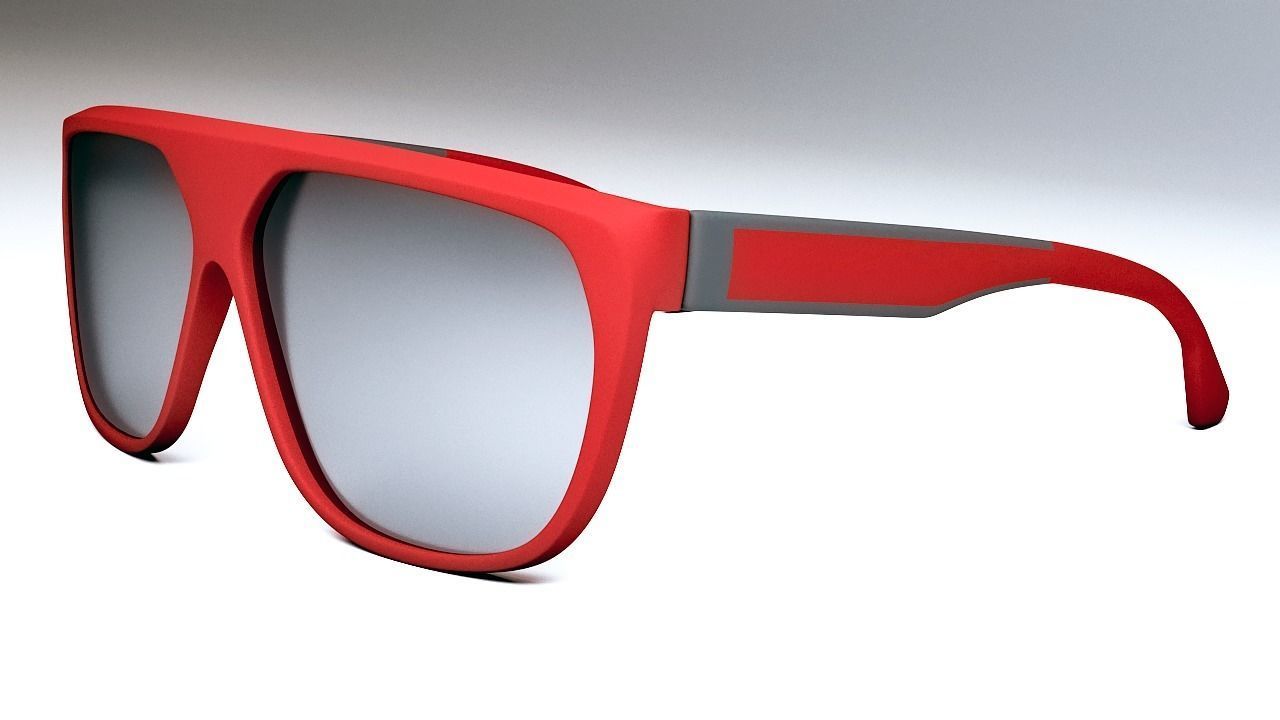 RayBan Scuderia Ferrari collection low poly sunglasses 3D model Low-poly 3D model_18