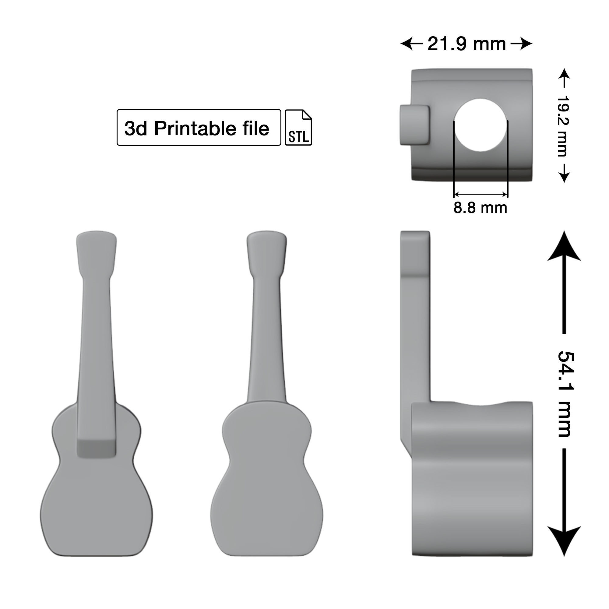 Stl file of Straw topper D10 guitar for 3d printing 3D print model_1