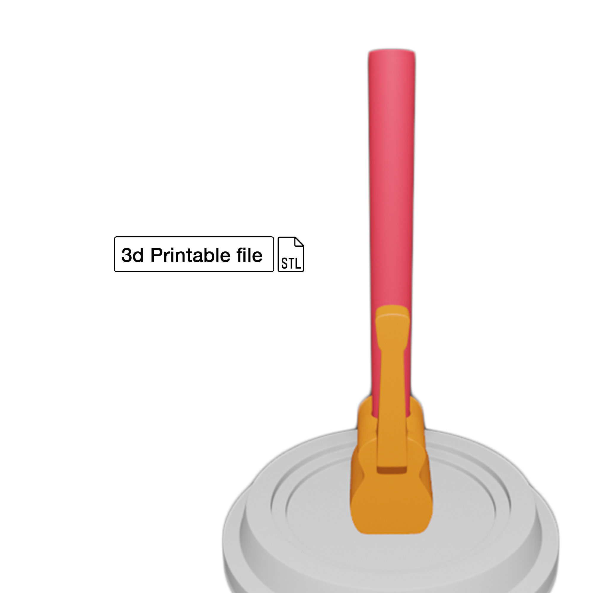 Stl file of Straw topper D10 guitar for 3d printing 3D print model_3