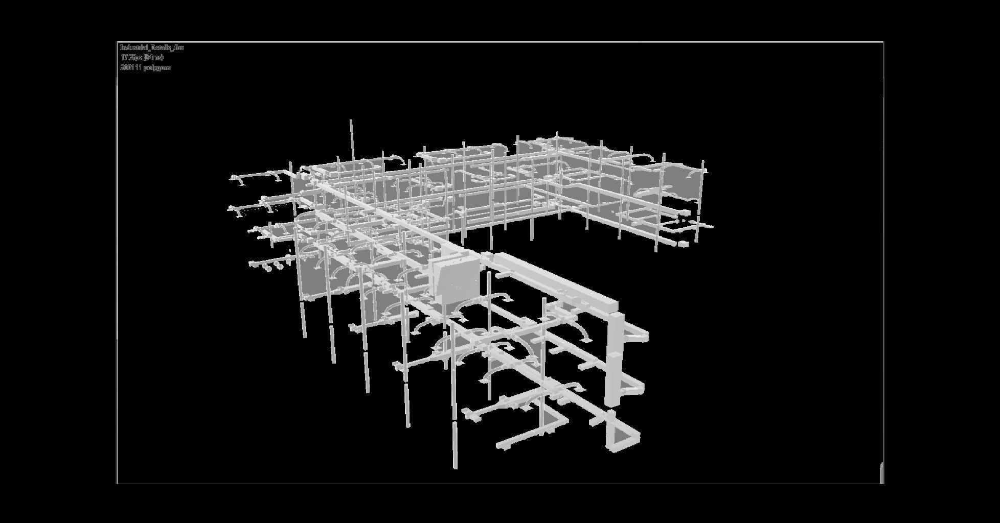 Industrial set of swords Low-poly 3D model_7