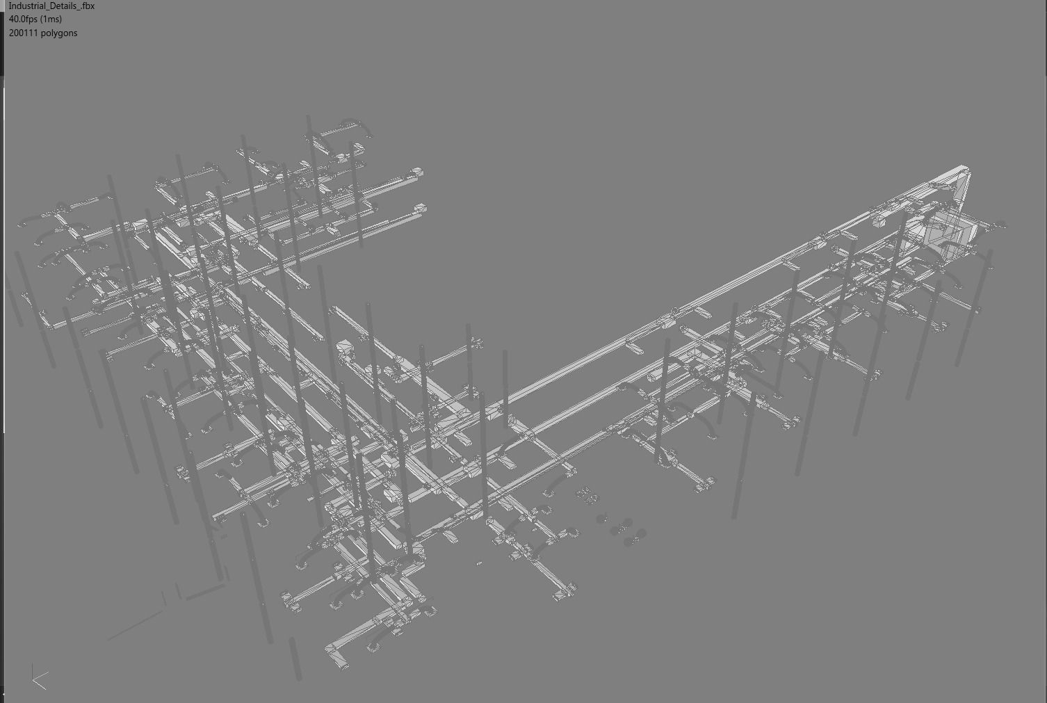 Industrial set of swords Low-poly 3D model_3