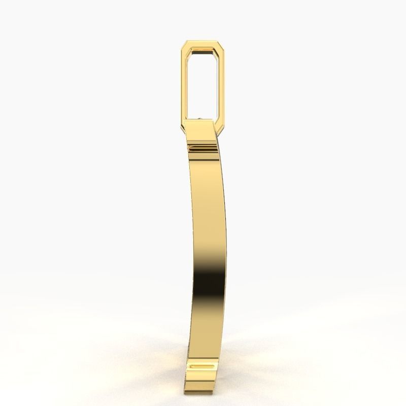 M  SCRIPT DIAMOND PENDANT 3D print model_4