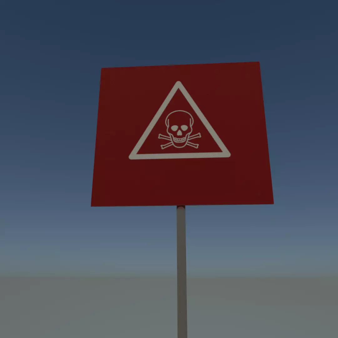 Sign toxic 3D print model