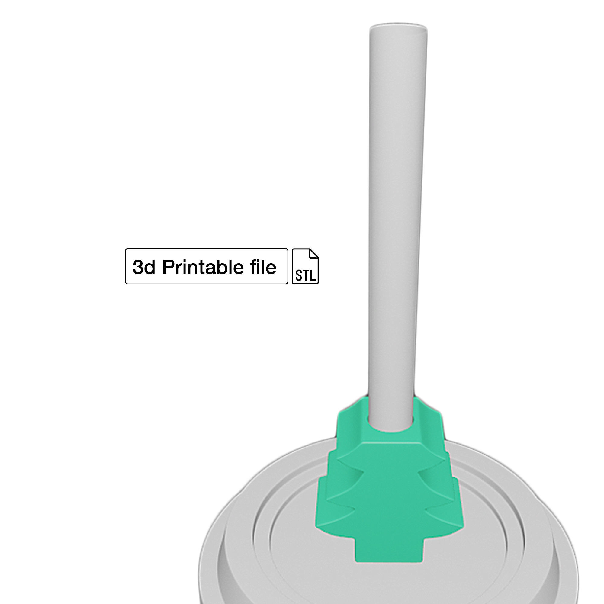 Stl file of Straw topper D13 Christmas tree for 3d printing 3D print model_3