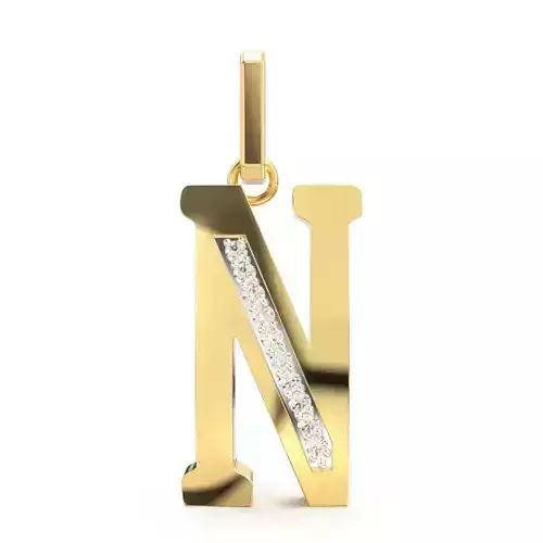 N SCRIPT DIAMOND PENDANT 3D print model
