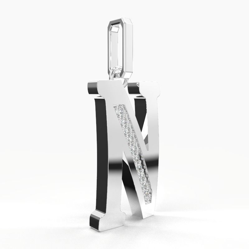 N SCRIPT DIAMOND PENDANT 3D print model_8
