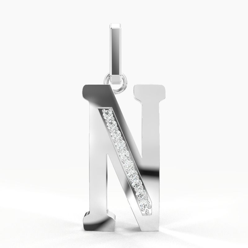 N SCRIPT DIAMOND PENDANT 3D print model_6