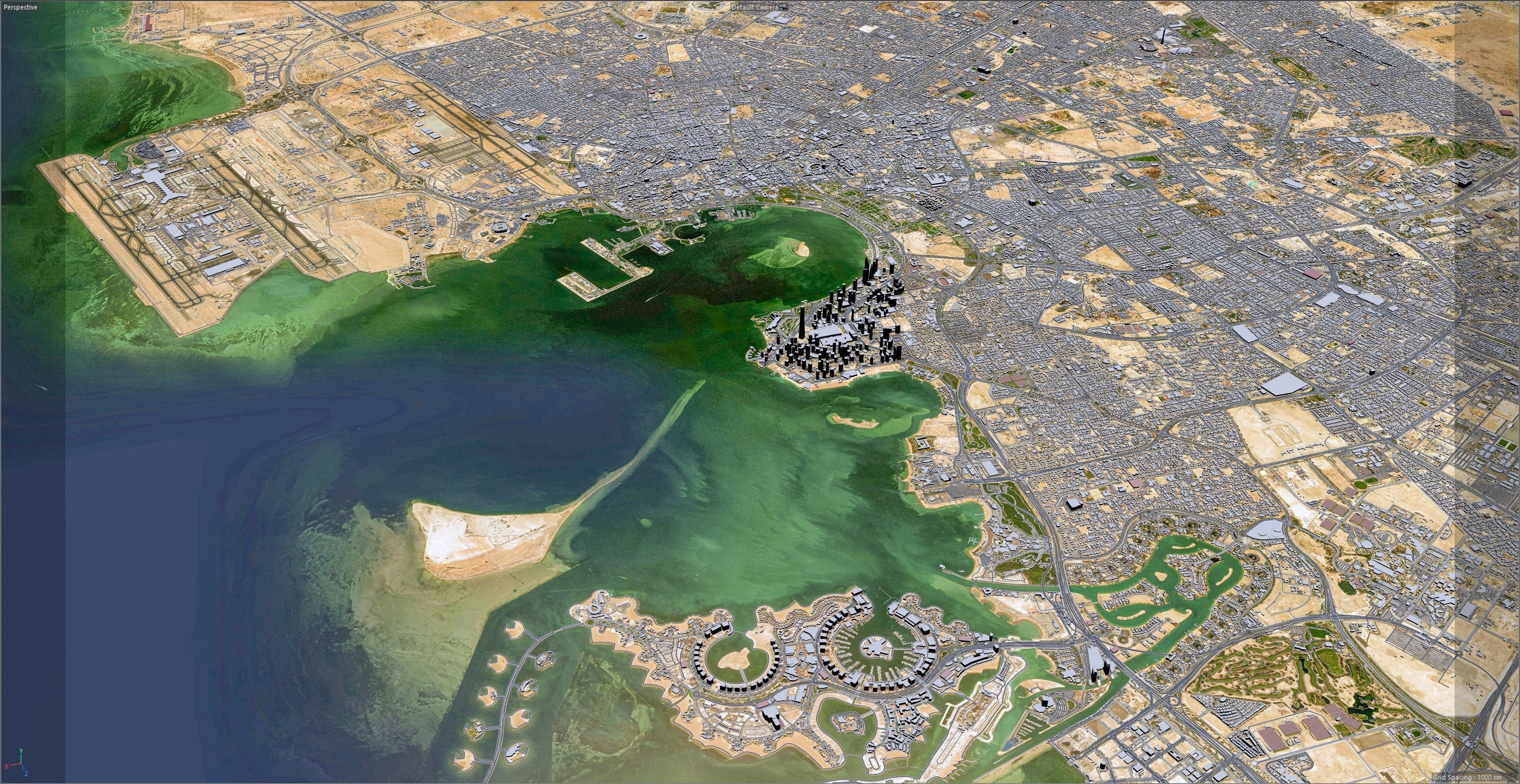 Doha City in Qatar Low-poly 3D model_17