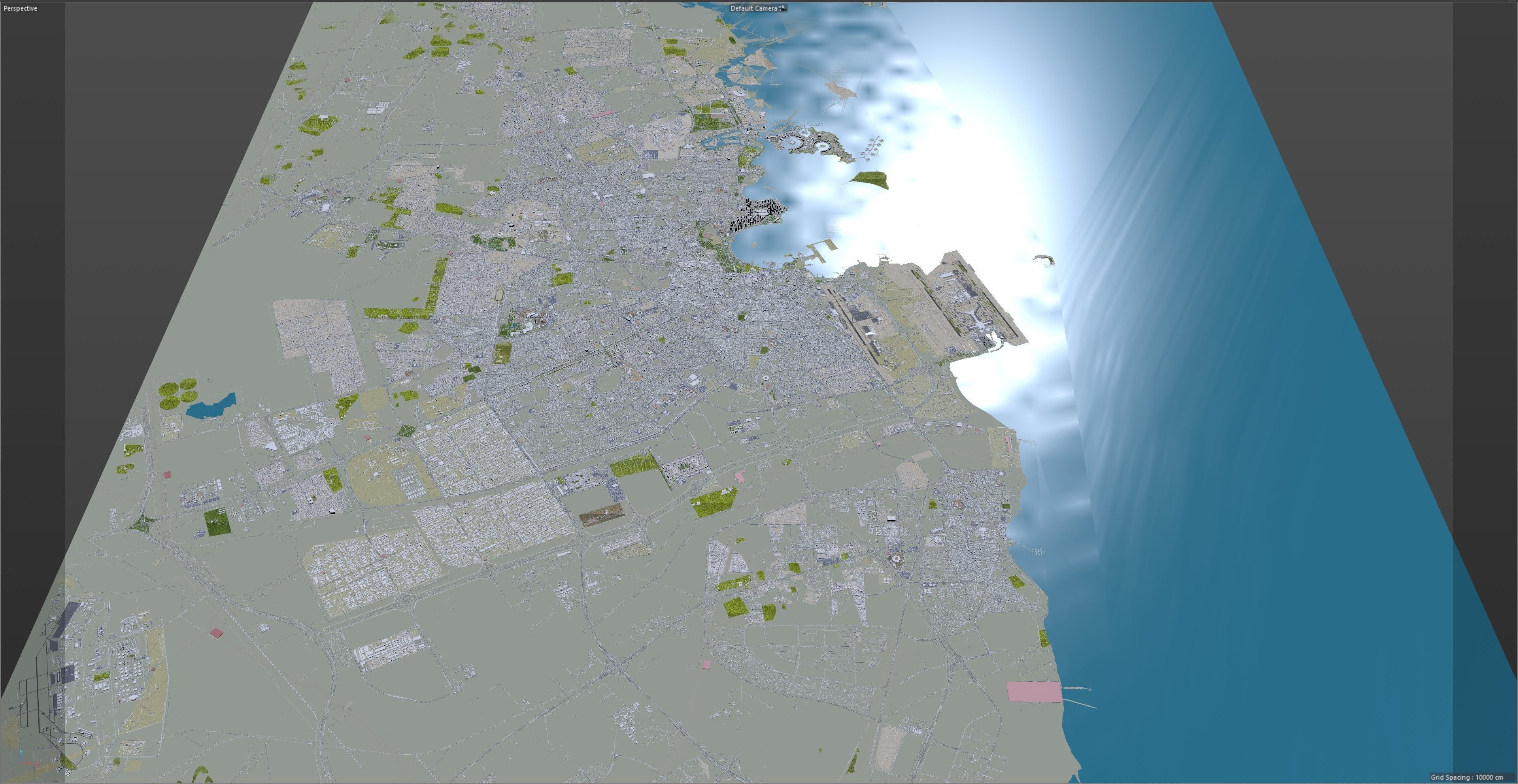 Doha City in Qatar Low-poly 3D model_19